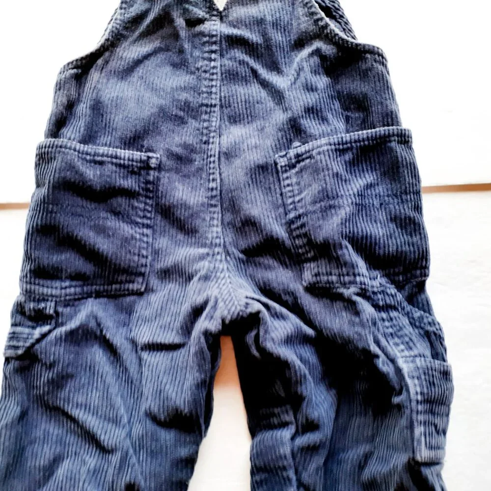 Oshkosh Boys Overalls Corduroy Navy Blue 18 Months